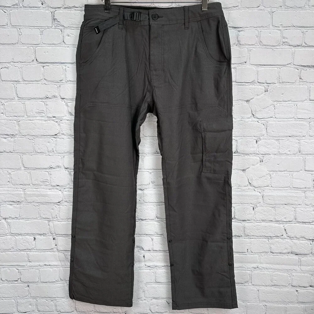 prAna Men's Stretch Zion™ Relaxed Straight Leg Pant II, Size W32 x L30 Dark Iron